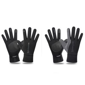 1 Paar Veiligheid Rijden Handschoenen Winter Warm Touchscreen Antislip Handschoenen Winddicht Waterdichte All-Vinger Fietshandschoenen (Zwart, M)