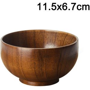 Jujube Hout Massief Hout Japanse Stijl Houten Kom Isolatie Eten Noodle Soep Kom Kindje Rijstkom Familie Grote/kleine Kom