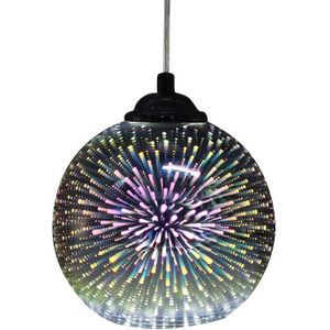 ZMISHIBO 3D Vuurwerk Glazen Hanglampen LED E27 Opknoping Lamp Lampenkap Woonkamer Eetkamer Home Decor Verlichtingsarmaturen
