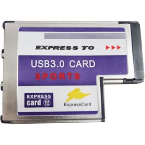 XT-XINTE BC718 Notebook Express Card Expresscard 3-Port Usb 3.0 Hub Adapter Converter 54Mm FL1100 Uitbreidingskaart voor Laptop