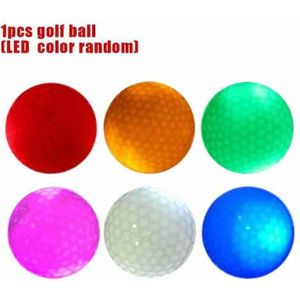 1/2Pcs Led Golfbal Synthetisch Rubber Lichtgevende Golfbal Willekeurige Geschikt Golf Voor Night Led Gebruik Kleur golf Leveringen Outdoor N2Z2