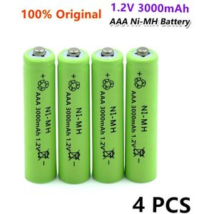 100% 1.2V Nimh Aaa Batterij 3000Mah Oplaadbare Batterij Ni-Mh Batterijen Aaa Batterij Oplaadbare Voor Afstandsbediening Speelgoed