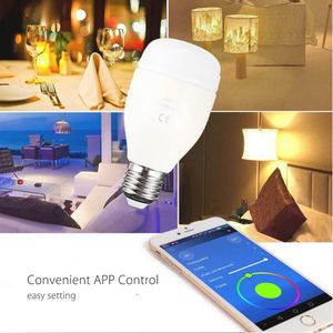 Led Slimme Lamp 6W E22 Ac 100-240V Rgb Kleur Verlichting Emergency Smart Bulb Wifi App Controle voor Alexa En Google Thuis