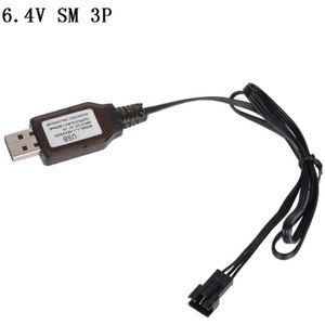 6.4V/7.4V 500mA Charger Li-Ik SM-3P Rc Speelgoed Afstandsbediening Positieve Draagbare Usb