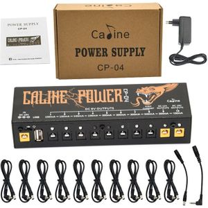 Caline Cp-04 Gitaar Pedaal Voeding 10 Geïsoleerde Output Power Tuner Kortsluiting/Overstroom Bescherming Gitaar Effect Power