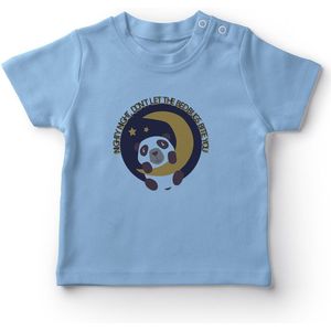 Angemiel Baby Aya Steken Schattige Panda Jongen Baby T-shirt Blauw