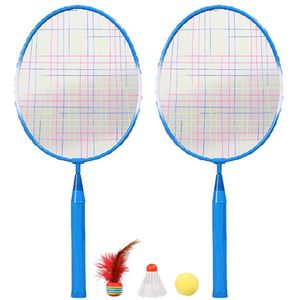 1 Set Badminton Rackets Kids Badminton Training Tool Buitensporten Spelen Toy Set Met Drie Ballen