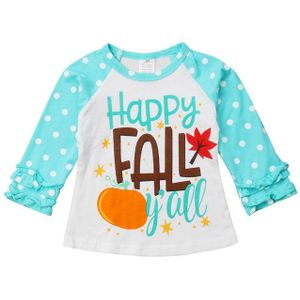 Peuter Baby Meisje Jongen Gelukkige Herfst Herfst Katoen Brief Kleding Lange Mouwen Party Tops T-shirt Pop Outfits 0-7T