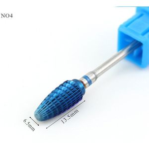 11 soort Blauw Tungsten Carbide Burr Nano Coating Nail Boor Rotary Nagelvijlen voor Manicure Elektrische Nagel Boor Accessoires