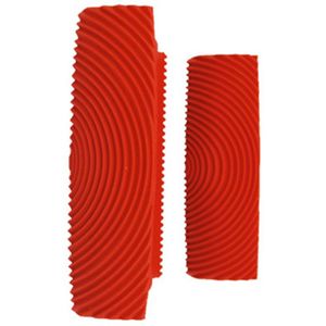 2 Stuks Rubber Imitatie Houtnerf Verf Roller Borstel Muur Schilderkunst Sets Muur Textuur Art Schilderen Tool