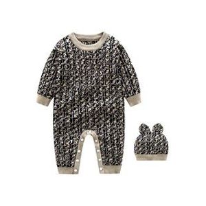 Winter Pasgeboren Baby Kleding Gebreide Trui Brief F Lange Mouwen Katoenen Trui Peuter Jongen Meisjes Romper En Hoed sets