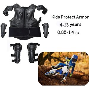 Kind Bady Full Body Protector Vest Armor Kids Motocross Armor Jacket Borst Wervelkolom Bescherming Gear MTB Schaatsen Knie elleboog guard