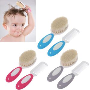 2Pcs Draagbare Zachte Pasgeboren Baby Haar Borstel Baby Kids Kam Kind Haarborstel Sets Jongens Meisjes Head Massager