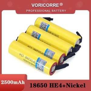 100% Originele HE4 18650 Oplaadbare Li-Ion Batterij 3.6V 2500Mah Batterij 20A 35A Ontlading + Diy nikkel Vel
