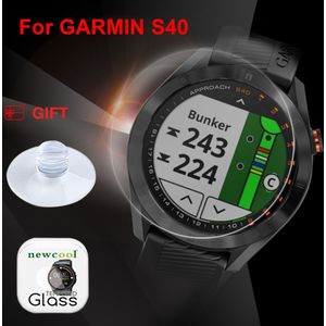 3 Stks/set Screen Protector Voor Garmin Aanpak S40 Golf Gps Horloge Gehard Glas Screen Protector 2.5D & 9H Beschermende film