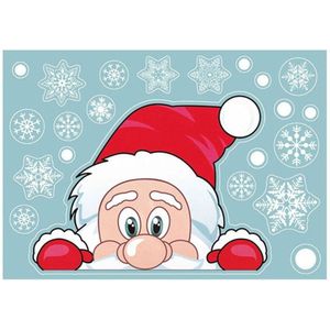 Santa Elanden Kerst Pvc Statische Sticker Verfraaien Thuis Windows Grote Vlok Muursticker Jaar Party Glas Jurk Up Sieraden
