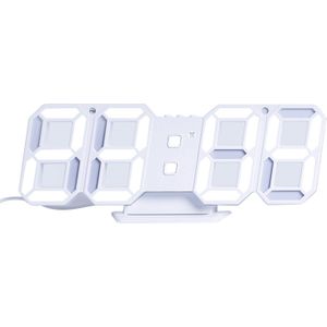 3D Led Digitale Klok Elektronische Tafel Klok Wekker Muur Gloeiende Opknoping Klokken Blauw/Rood/Groen/Wit tafel Klok