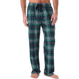 Mannen Thuis Broek Katoen Flanel Herfst Winter Warm Slaap Bodems Mannelijke Plus Size Plaid Print Nachtkleding Pyjamabroek Voor mannen