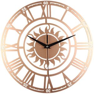 Wandklok Vintage Creatieve Retro Woonkamer Decoratieve Tijd Horloges Zon Romeinse Digitale Horloge Acryl Wandklok Home Decor