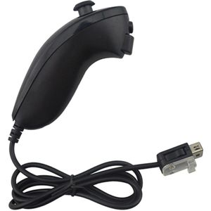 1 PCS Afstandsbediening Video Game Controller Handvat Linkerhand Nunchuck Controller voor W-i-i Zwart Gamepad