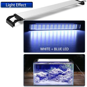 AC100-240V 144 Led Aquarium Lamp Aquarium Lichten 2835smd 90CM Extensible Voor 85-100cm Fish Tank Aluminium + acryl Materiaal