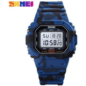 Skmei Mode Kleurrijke Led Sport Digitale Horloge Waterdicht Schokbestendig Pu Band Stopwatch Alarm Vro Horloges Reloj Hombre 1608