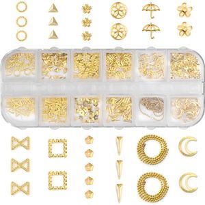 Gouden Hart Ster Bloem Maan Vorm Diy Vullen Materialen Filler Epoxyhars Sieraden Maken Nail Decoratie