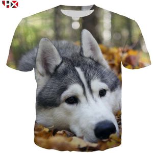 3D Print Animal Husky T-shirt Mannen Harajuku Hond Husky T-shirt Unisex Hiphop Streetwear T-shirt tops A856