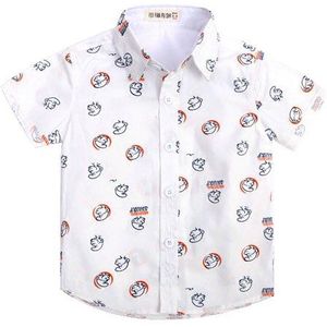 kinderen korte mouw Baby boy shirt cartoon katoenen shirt 2-10 jaar