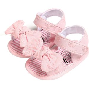 Zomer Herfst Leuke Peuters Meisjes Open Teen Antislip Zachte Zool Platte Prinses Sandalen Met Strik 0-18M