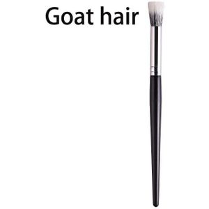 Double-Layer Geitenhaar Brush Meandersteken Meandersteken Blush Highlighter Make-Up Borstel Foundation Markeerstift Meandersteken Make-Up Tool