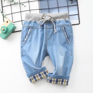 Jongens Dunne Denim Shorts 2-8 Jaar Kids Gewassen Bijgesneden Broek Zomer Baby Korte Jeans Elastische Draad Taille Losse rijbroek