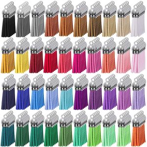 200 Stuks Sleutelhanger Kwasten Lederen Sleutelhanger Tassel Hangers Bulk Sleutelhanger Fringe Kwasten Voor Diy Sleutelhangers Craft Supplies