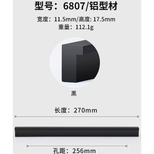 Moderne Minimalistische Zwart Aluminium Kast Handvat Kast Deurklink Kast Lade Handvat Verlengd Lade Trekt
