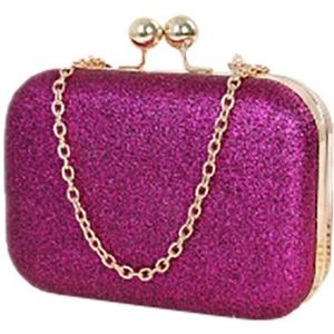 Mode dames tas pailletten draagbare avond keten schoudertas mini Messenger bag effen kleur kleine vierkante tas Y520