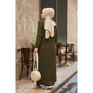 2 Pcs Trenchcoat Vest Voor Vrouwen Arabische Muslilm Kleding Lange Jurk Winter Herfst امرأة ستر Dubai Mode Engels
