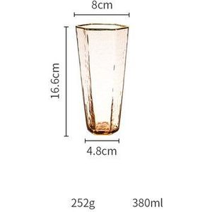 1PCS KINGLANG Zeshoekige glas transparant champagne glazen beker creatieve home water glas rode wijn glas cup