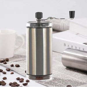 Zilver Koffiemolen Mini Rvs Hand Handleiding Handgemaakte Bean Braam Slijpmachines Molen Keuken Tool