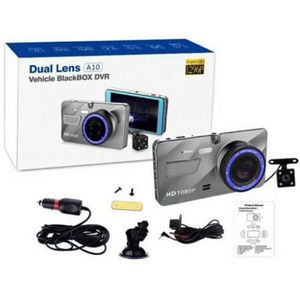 4 Inch Auto Dvr Camera Full Hd 1080P Dual Lens Video Recorder Parking Monitor Achteruitrijcamera Auto Camera bewegingsdetectie
