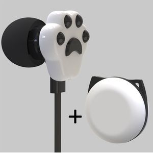 3.5Mm Wired Oortelefoon Voor Meisjes Leuke Kat Poot In-Ear Hoofdtelefoon Met Microfoon Gaming Stereo Muziek Oordopjes Headset voor Samsung Xiaomi