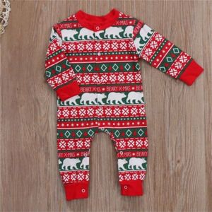 Kerst Baby Kleding Gilr & Jongen Lange Mouw Baby Rompertjes Cartoon Beer Outfit Romper Jumpsuit Kid Xmas Pasgeboren baby Kleding