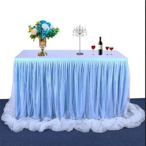 Multicolor Tafel Rok Servies Doek Bruiloft Tutu Tulle Tafel Rok Baby Shower Party Verjaardagsfeestje Tafel Plint