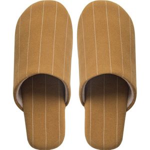 Japanse Stijl Indoor Non-Slip Mannen En Vrouwen Paar Stille Eenvoudige Gestreepte Zachte Katoen Slippers Slijtvast Mannen slippers