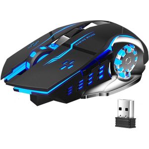 Aula SC100 Draadloze Stille Gaming Muis Oplaadbare 1600 Dpi 7 Knoppen Ergonomische Optische Usb Mute Muis Voor Pc Laptop Desktop