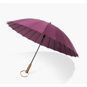 Grote Paraplu Outdoor Grote Winddicht mannen Lederen Lange Rechte Handvat Zonnig en Regen Paraplu Met Schoudertas Y33