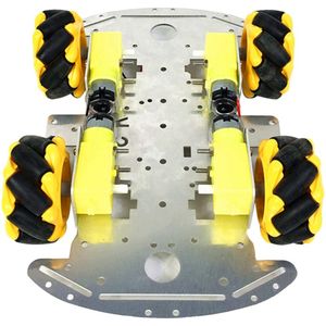 4WD Robot Smart Auto Chassis Diy Kits Intelligente Motor Tt Motor Omnidirectionele