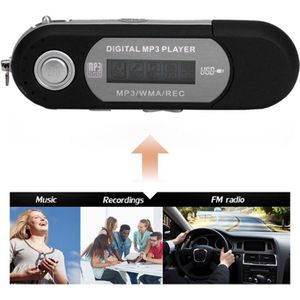 Een Scherm MP3 U Disk Geen. 7 Batterij Card Usb In-Line Radio Cassette Player Black