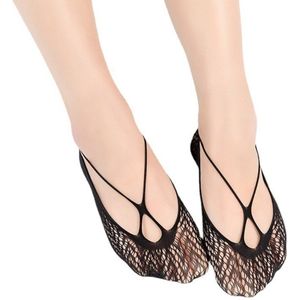 1 Paar Zomer Vrouwen Lady Sexy Half Voeten Antislip Onzichtbare Liner Geen Show Low Cut Sling Korte Kant sok Zwart Wit