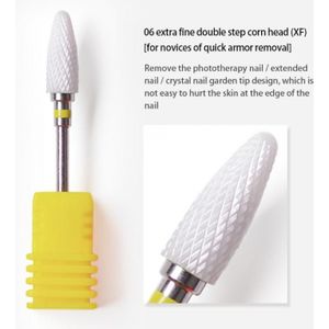 Enkele Nail Boren Elektrische Keramische Cutters Gel Polish Verwijderen Hoofd Pedicure Frezen Dode Huid Schoon Nail Boor Gereedschap