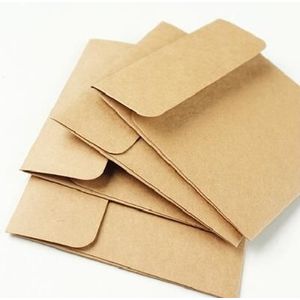 (50 stks/partij) 250gsm Kraft CD Papieren Case Blanco Kraft Enveloppen Natuurlijke Kleur Plain Kraftpapier Envelop CD/DVD Papieren zak